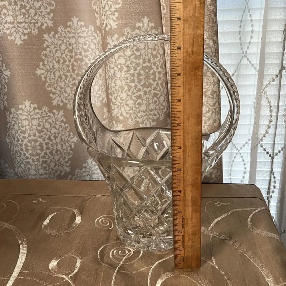 Vintage Crystal Glass Basket